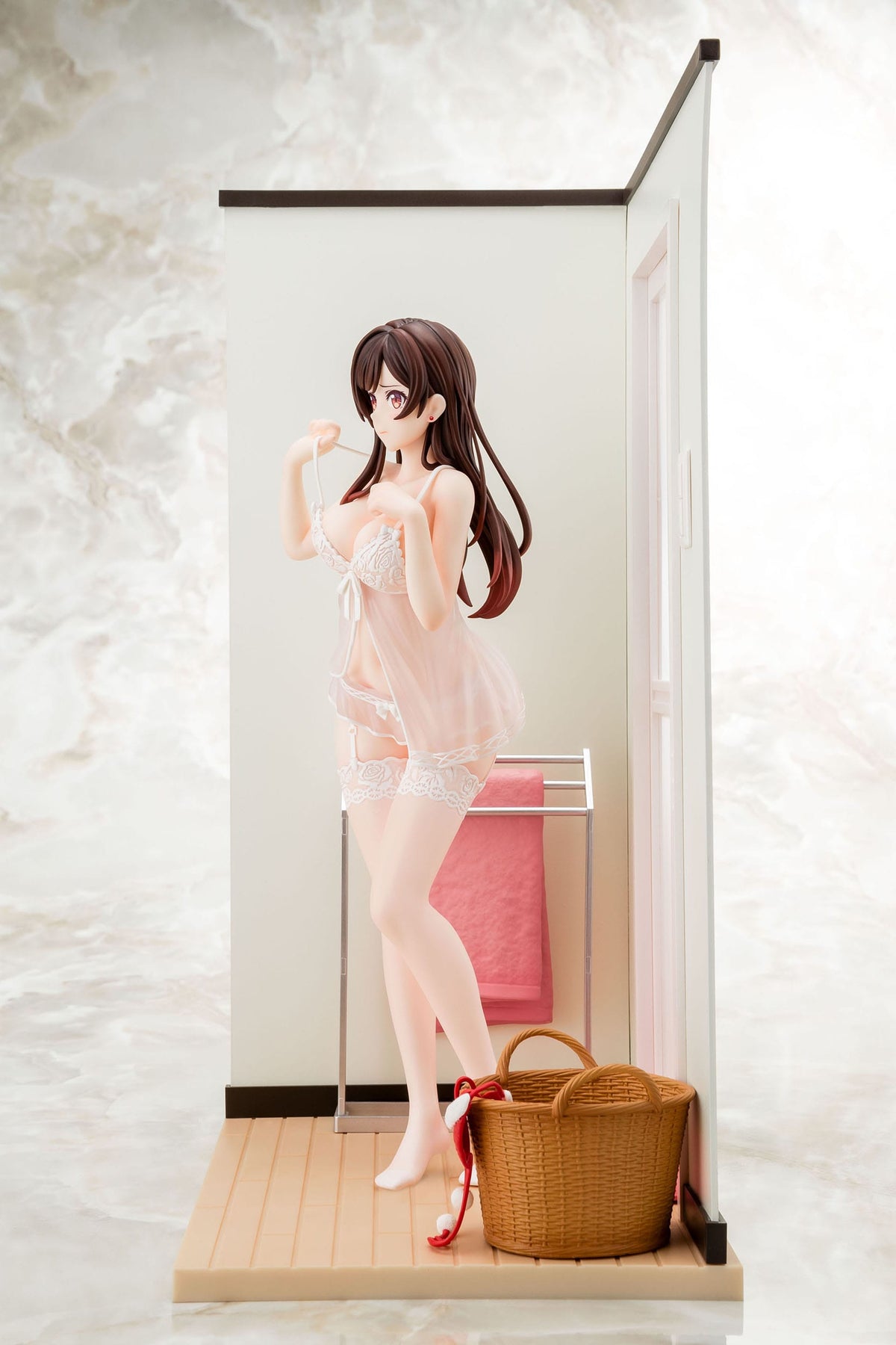 Rent-A-Girlfriend - Chizuru Mizuhara - Lencería transparente Blanco figura 1/6 (Hakoiri Musume)