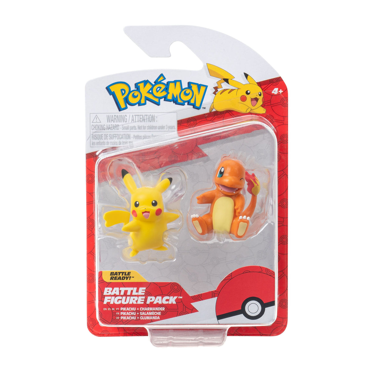 Pokémon - Glumanda #2 e Pikachu femmina - Battaglia figure Confezione da 2 (Jazwares)