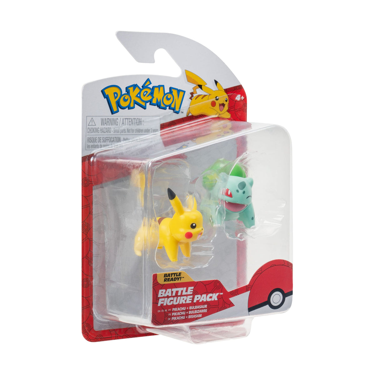 Pokémon - Bisasam #2 e Pikachu #1 - Battaglia figure Confezione da 2 (Jazwares)