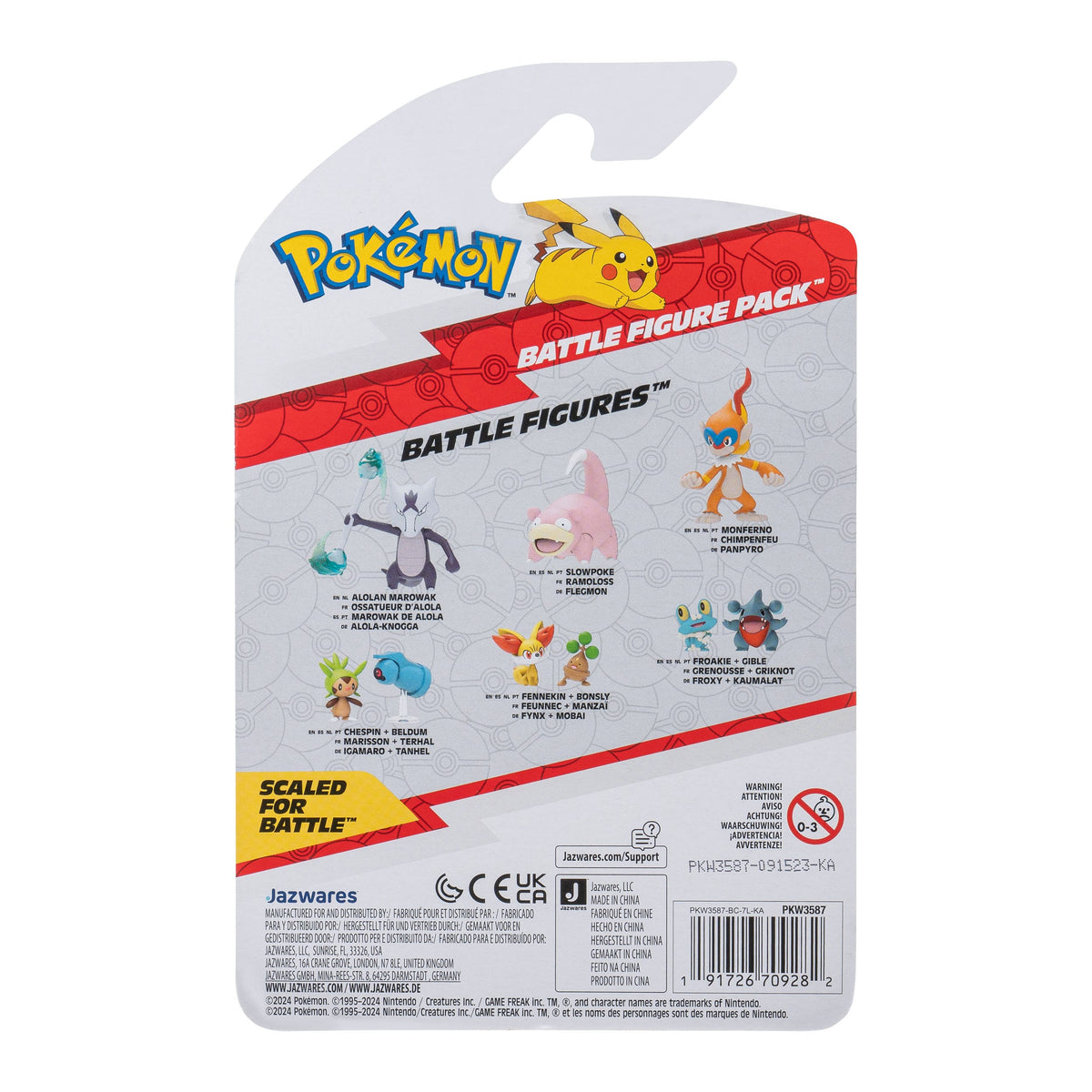 Pokémon - Bisasam #2 y Pikachu #1 - Combate figuras Pack de 2 (Jazwares)