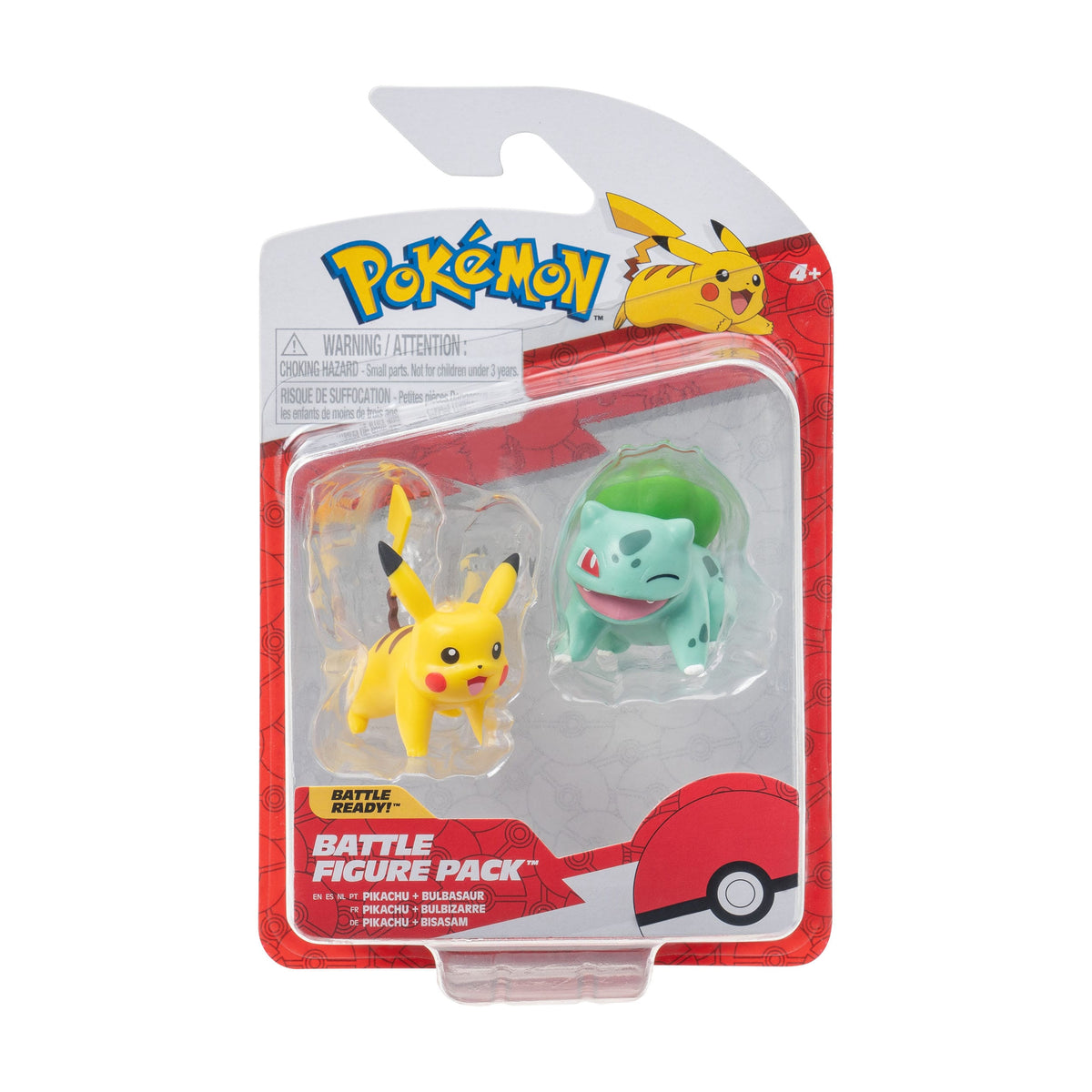 Pokémon - Bisasam #2 & Pikachu #1 - Battle Figuren 2er-Pack (Jazwares)