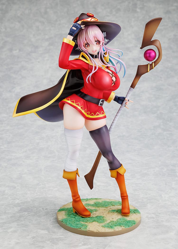 Super Sonico x Konosuba - Megumin Collaboration Figur 1/7 (Kadokawa)