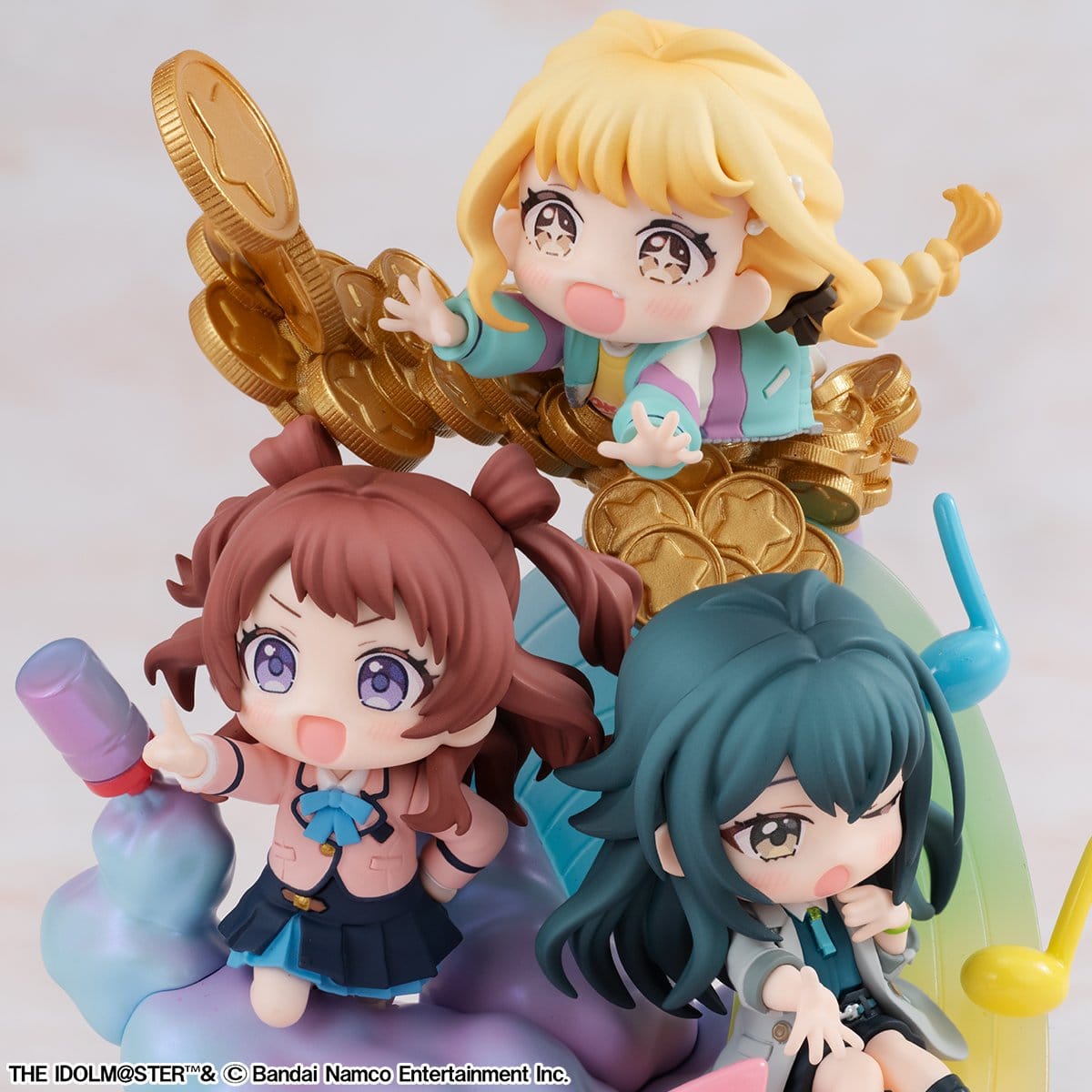 The Idolmaster Gakuen - Saki Hanami, Tsukimura Temari & Kotone Fujita - FigUnity Figur (with gift) (MegaHouse)