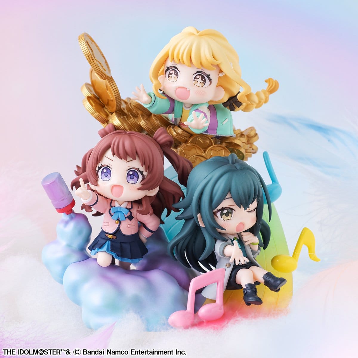 The Idolmaster Gakuen - Saki Hanami, Tsukimura Temari & Kotone Fujita - FigUnity Figur (with gift) (MegaHouse)