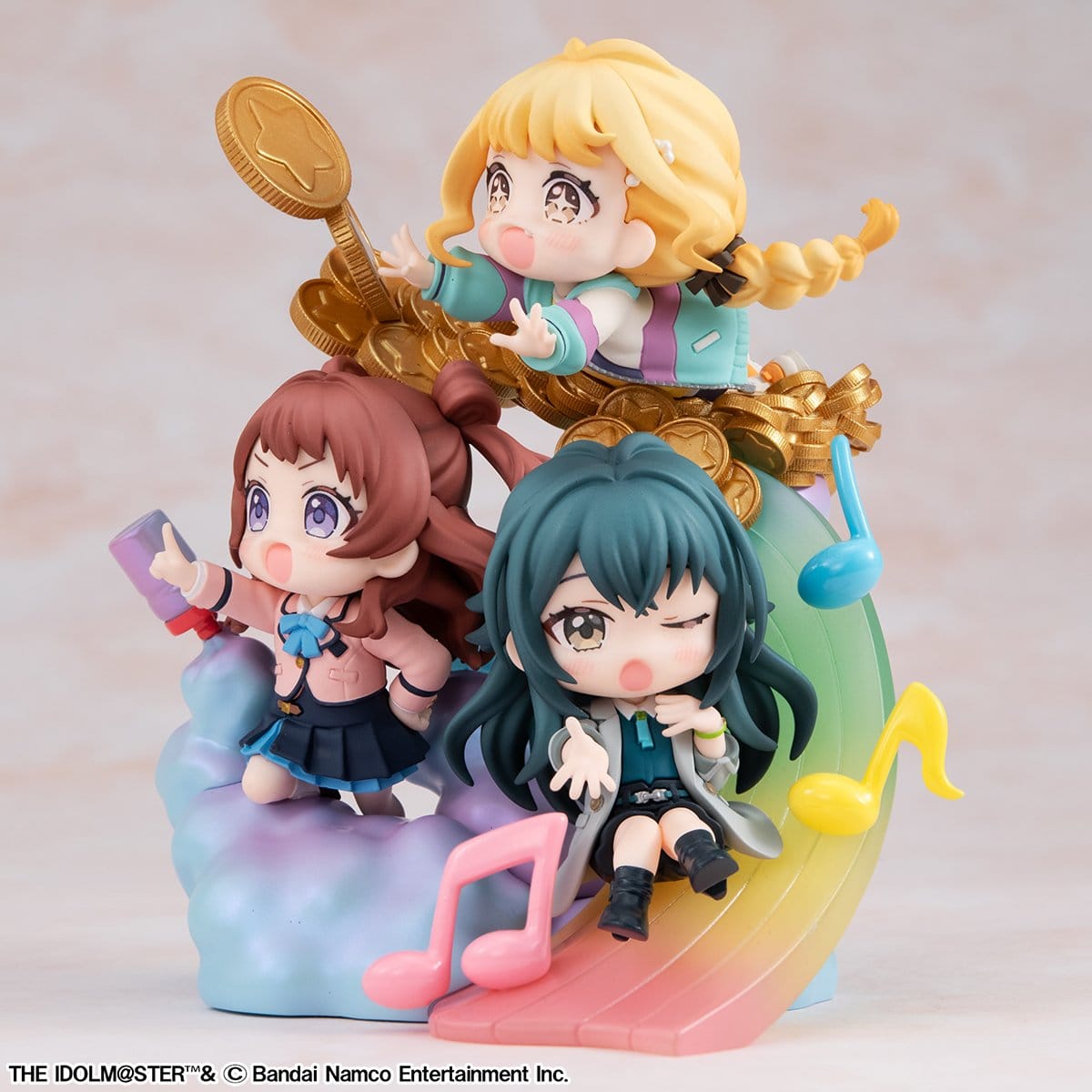 The Idolmaster Gakuen - Saki Hanami, Tsukimura Temari & Kotone Fujita - FigUnity Figur (with gift) (MegaHouse)