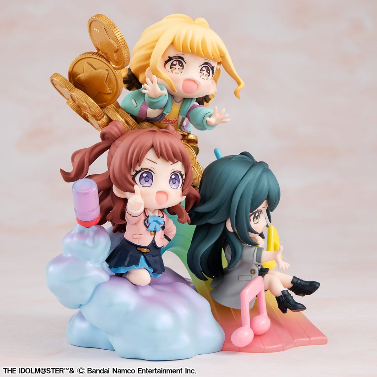 The Idolmaster Gakuen - Saki Hanami, Tsukimura Temari & Kotone Fujita - FigUnity Figur (with gift) (MegaHouse)