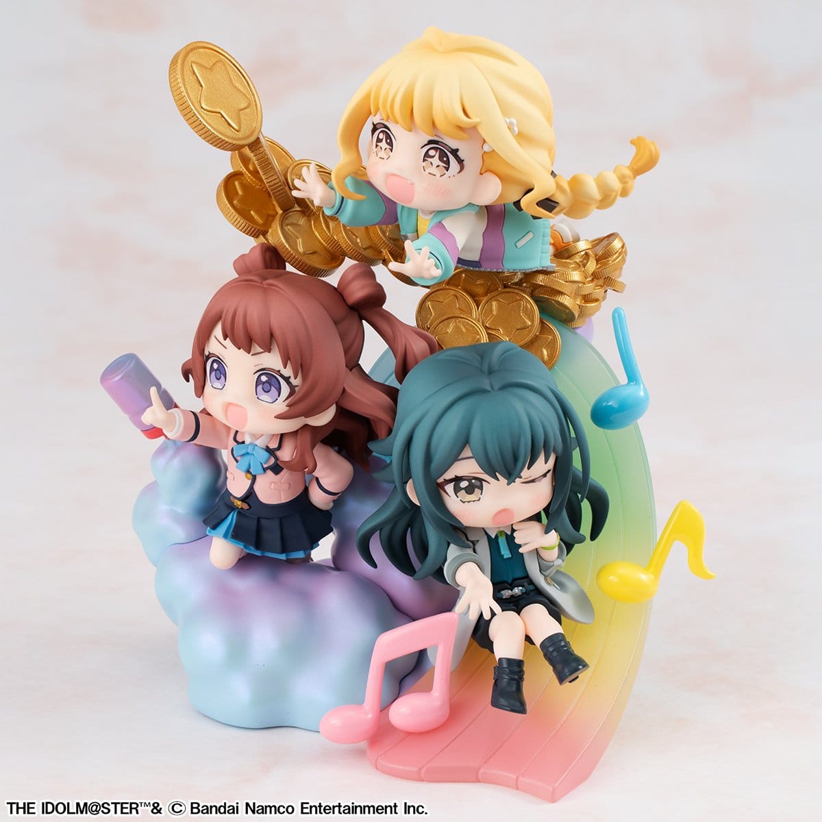 The Idolmaster Gakuen - Saki Hanami, Tsukimura Temari & Kotone Fujita - FigUnity Figur (with gift) (MegaHouse)