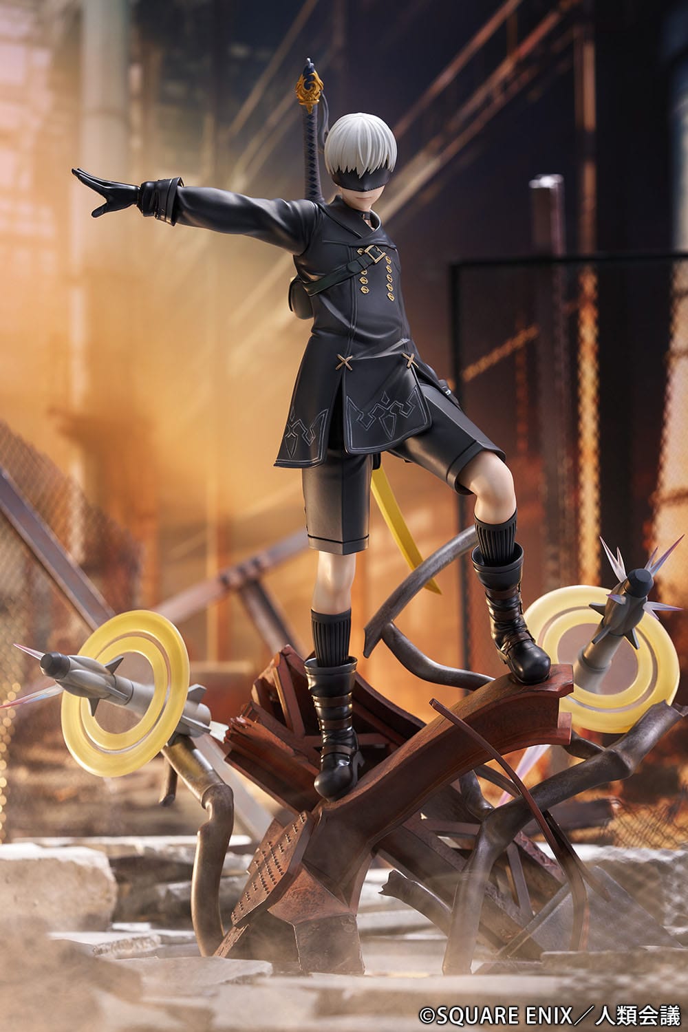 NieR:Automata Ver1.1a - 9S (YoRHa No. 9 Type S) - Covering Fire figurine 1/7 (Épreuve)