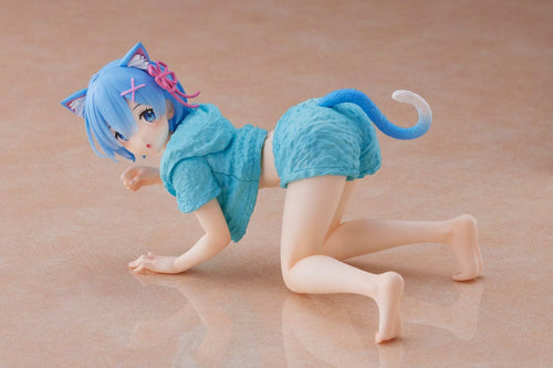 Re:Zero - Rem - Cat Roomwear Ver. Desktop Cute Figur (Taito)