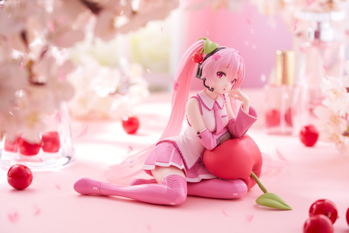 Hatsune Miku - Sakura Miku - Cherry Cushion Desktop Cute Figur (Taito)