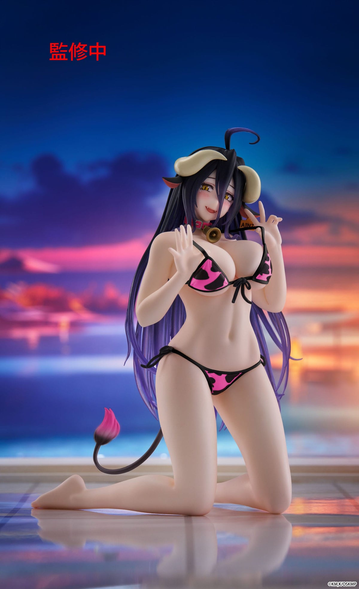 Overlord - Albedo - Cow-Print Swimsuit - Desktop Cute Renewal Figur (Taito)