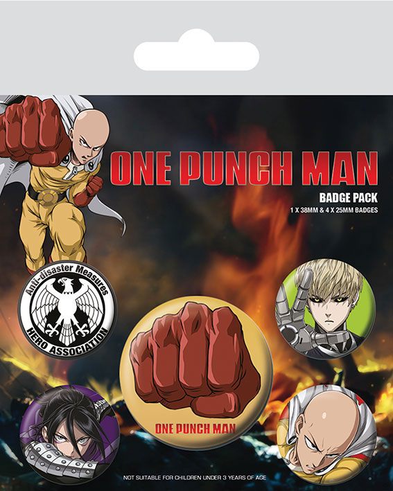 One Punch Man - Badge Pack / Ansteck-Buttons 5er-Pack - Destructive (Pyramid International)