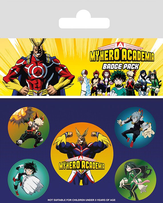 My Hero Academia - Badge Pack / Ansteck-Buttons 5er-Pack - Characters (Pyramid International)