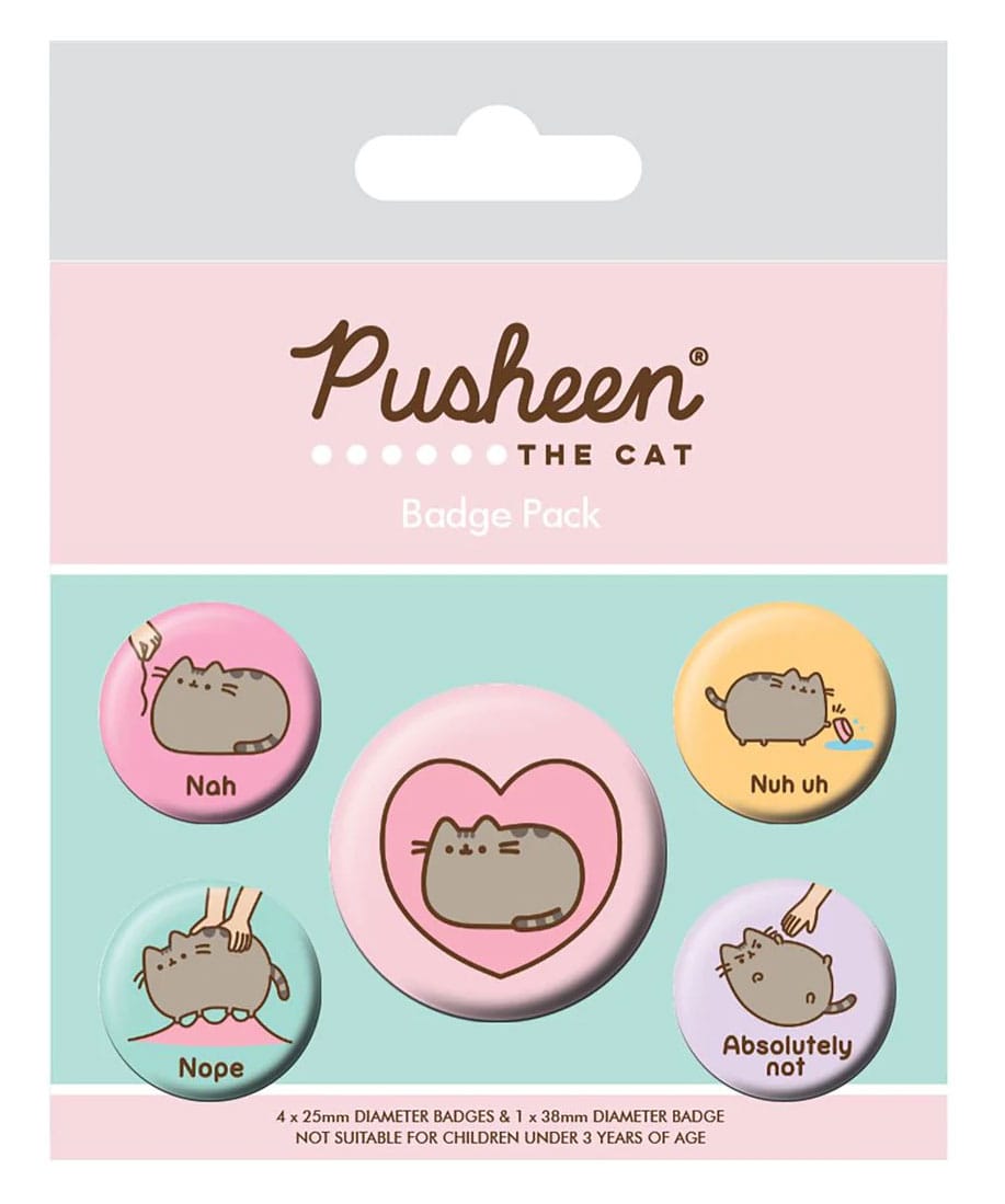 Pusheen - Confezione di badge / bottoni per badge da 5 - Nah (Pyramid International)