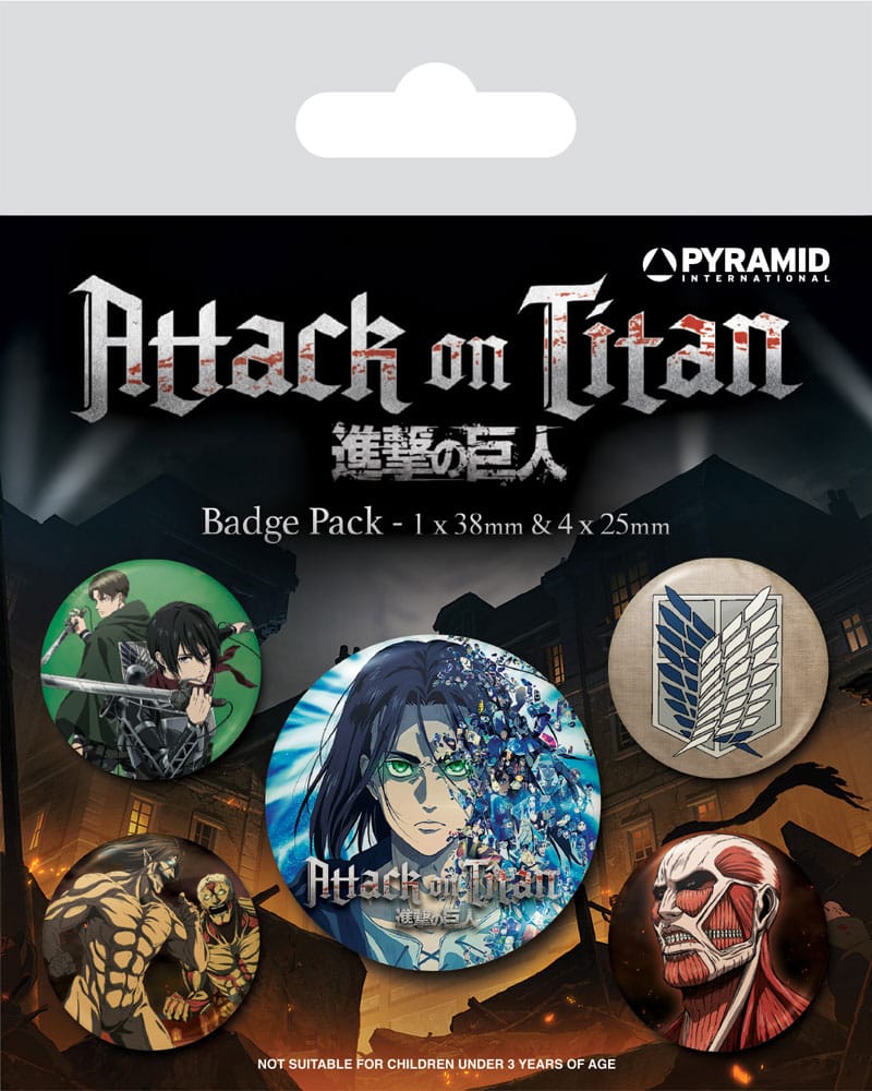 Attack on Titan - Badge Pack / Ansteck-Buttons 5er-Pack - Season 4 (Pyramid International)