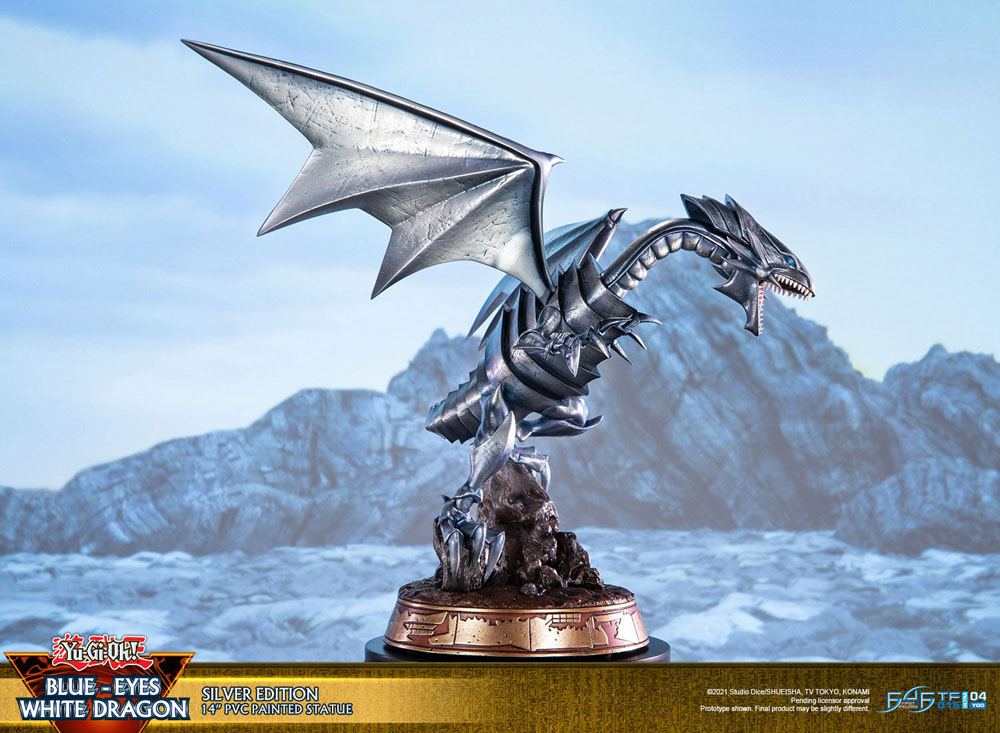 Yu-Gi-Oh! - Blauäugiger Weißer Drache (Blue-Eyes White Dragon) - Silver Edition Figur (First 4 Figures)