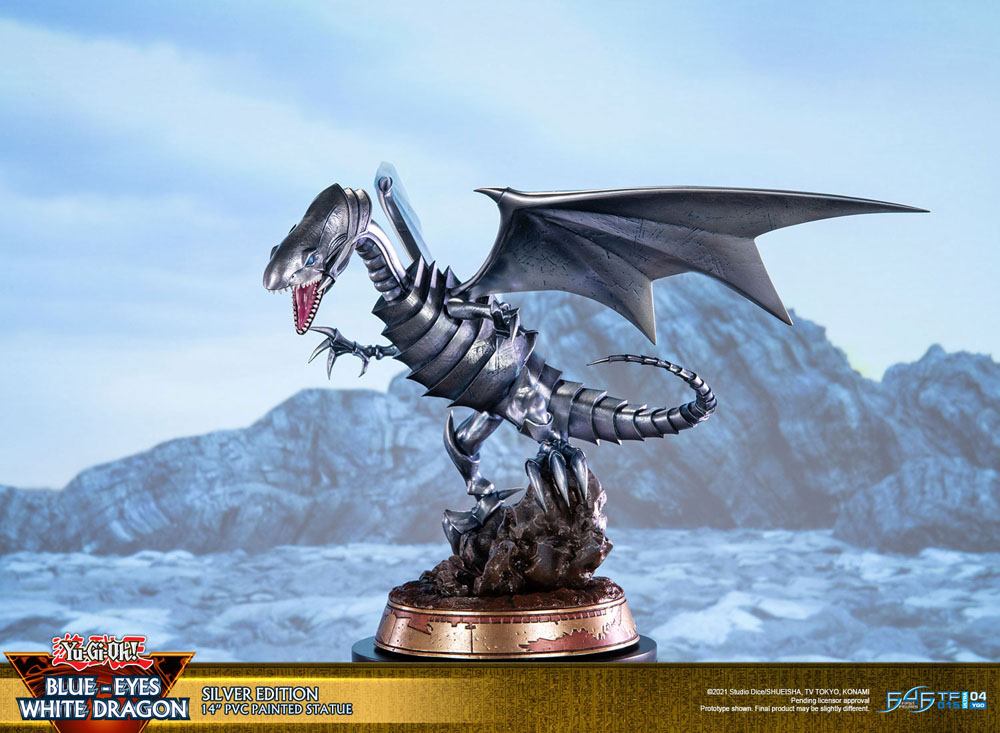 Yu-Gi-Oh! - Blauäugiger Weißer Drache (Blue-Eyes White Dragon) - Silver Edition Figur (First 4 Figures)