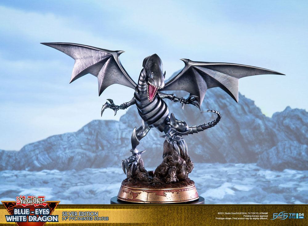 Yu-Gi-Oh! - Blauäugiger Weißer Drache (Blue-Eyes White Dragon) - Silver Edition Figur (First 4 Figures)