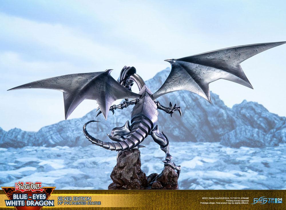 Yu-Gi-Oh! - Blauäugiger Weißer Drache (Blue-Eyes White Dragon) - Silver Edition Figur (First 4 Figures)