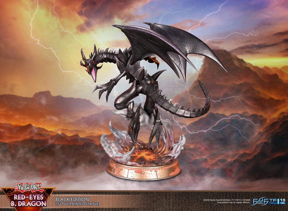 Yu-Gi-Oh! - Rotäugiger schwarzer Drache (Red-Eyes B. Dragon) - Black Colour Figur (First 4 Figures)