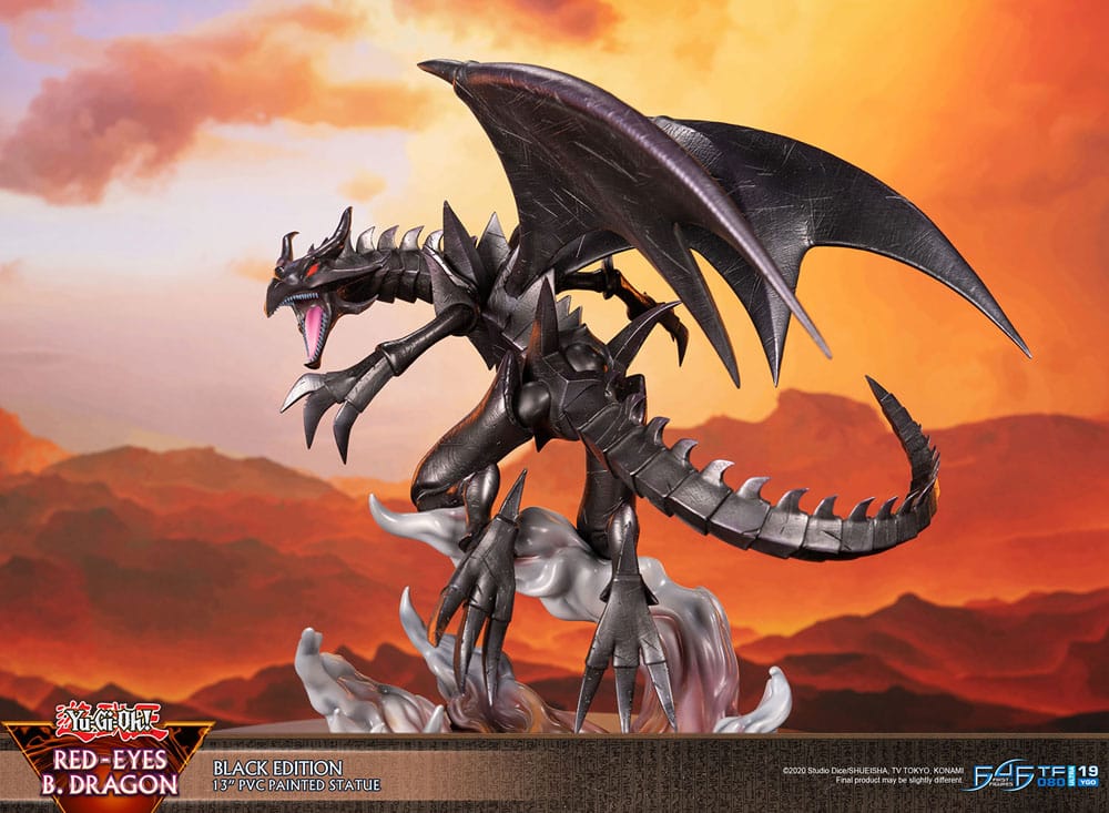 Yu-Gi-Oh! - Rotäugiger schwarzer Drache (Red-Eyes B. Dragon) - Black Colour Figur (First 4 Figures)