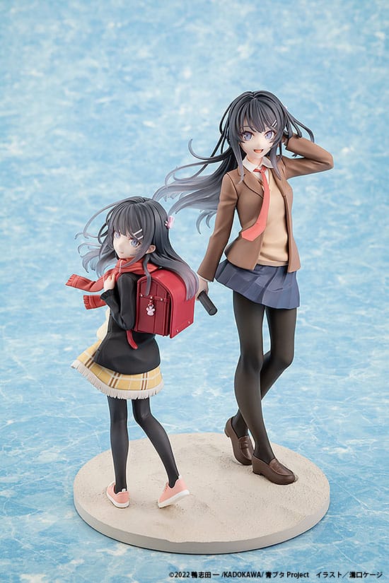 Rascal Does Not Dream of Knapsack Kid - Mai Sakurajima (Graduation Ver.) & Knapsack Kid - figurine (Kadokawa)