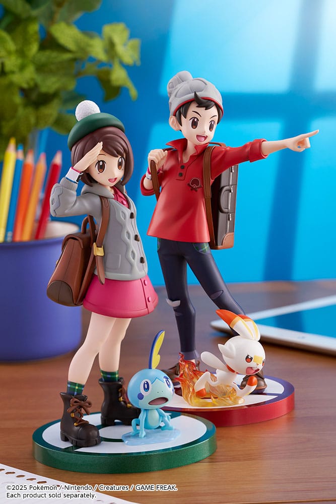 Pokémon - Victor & Hopplo - ARTFXJ Figur 1/8 (Kotobukiya)