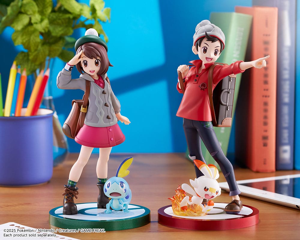 Pokémon - Victor & Hopplo - ARTFXJ Figur 1/8 (Kotobukiya)